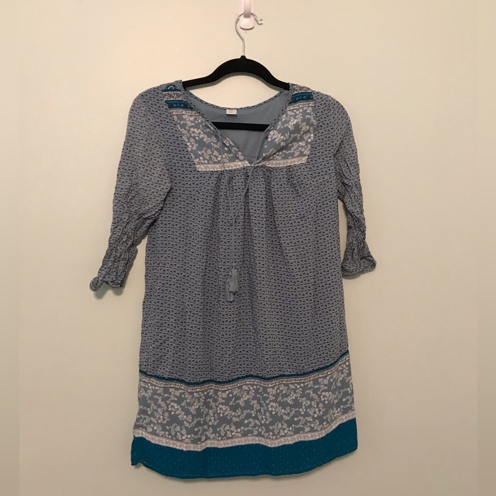 Old Navy Green and Blue Pattern Dress Size Small
